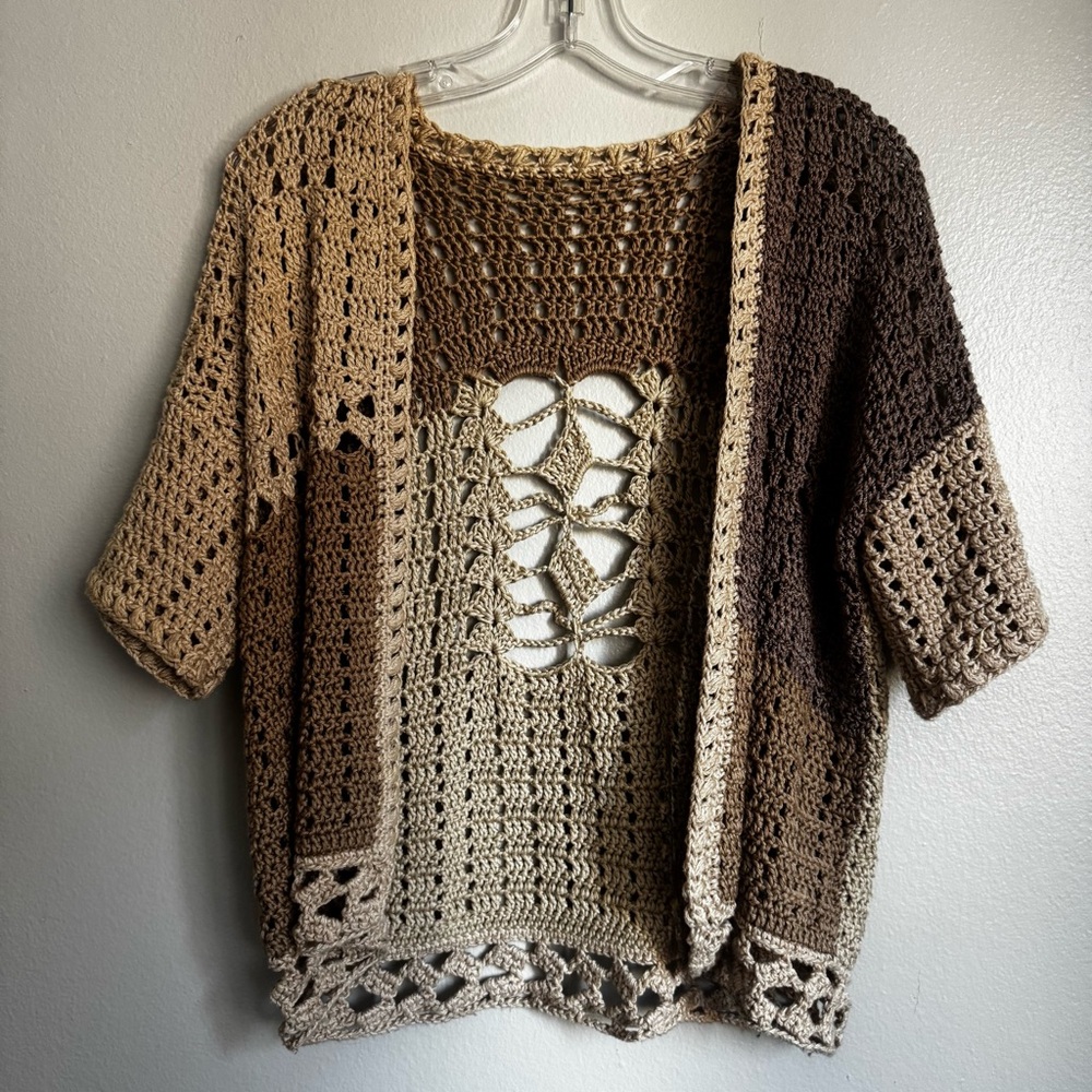 Handcrafted Crochet Open-Front Cardigan